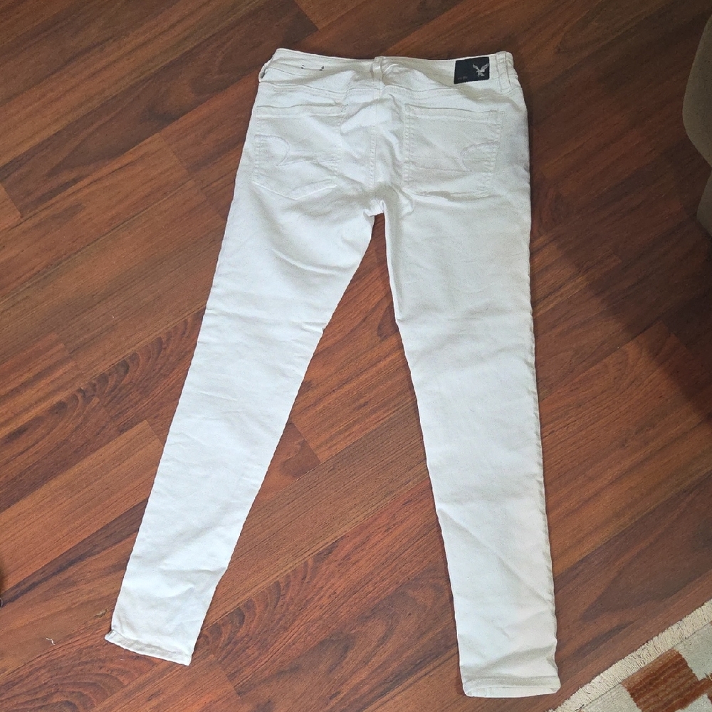 American Eagle Outfitters Off-White Skinny Jeans